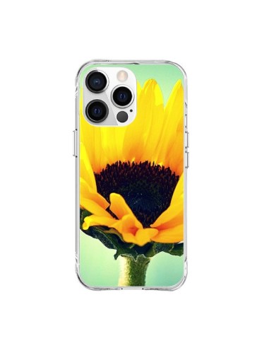 Coque iPhone 15 Pro Max Tournesol Zoom Fleur - R Delean