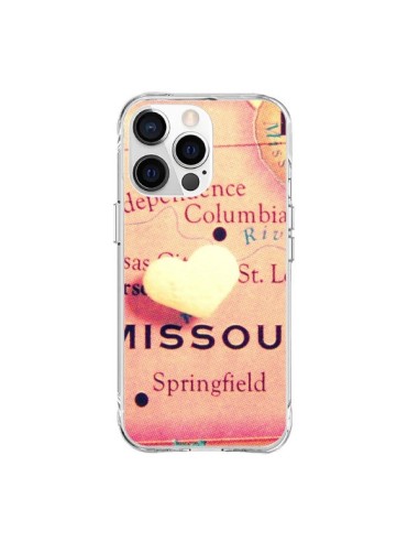 Coque iPhone 15 Pro Max Carte Map Missouri Coeoeur - R Delean