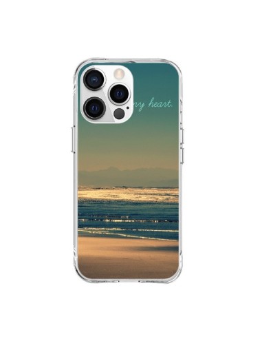 Coque iPhone 15 Pro Max Be still my heart Mer Sable Beach Ocean - R Delean