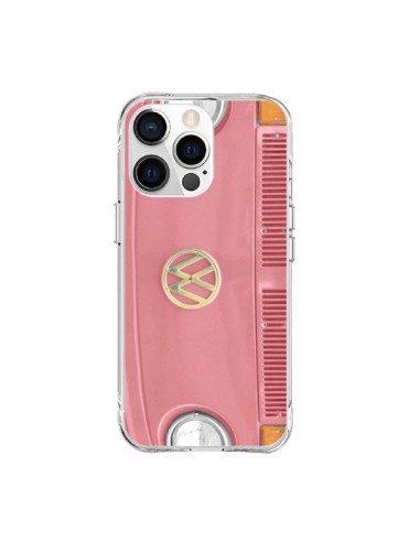 Coque iPhone 15 Pro Max Groovy Van Hippie VW Rose - R Delean