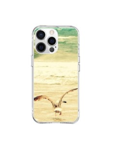 Coque iPhone 15 Pro Max Mouette Mer Ocean Sable Plage...