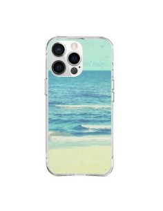 Cover iPhone 15 Pro Max Life good day Mare Oceano Sabbia...