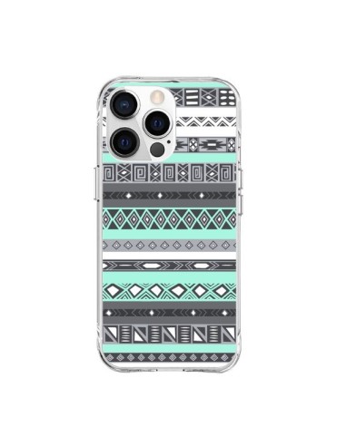 Coque iPhone 15 Pro Max Azteque Aztec Bleu Pastel - Rex Lambo