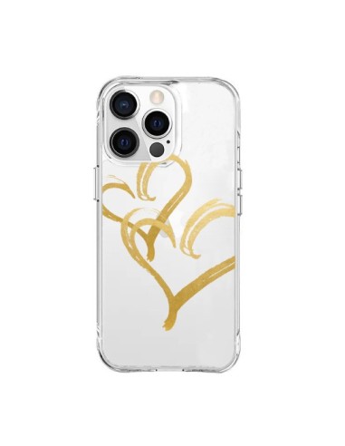 Cover iPhone 15 Pro Max Due Cuori Amore Trasparente - Sylvia Cook