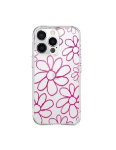 iPhone 15 Pro Max Case Garden Flowersto Pink Clear -...