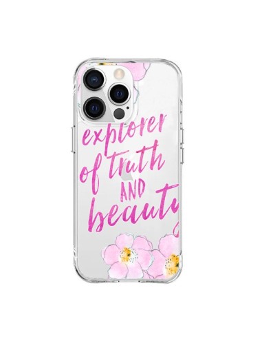 Coque iPhone 15 Pro Max Explorer of Truth and Beauty Transparente - Sylvia Cook