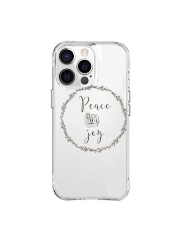 Coque iPhone 15 Pro Max Peace and Joy, Paix et Joie Transparente - Sylvia Cook
