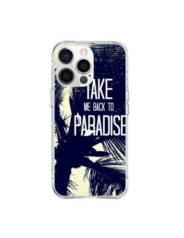Coque iPhone 15 Pro Max Take me back to paradise USA Palmiers - Tara Yarte