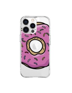 Cover iPhone 15 Pro Max Ciambelle Rosa Trasparente -...
