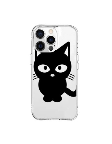 Cover iPhone 15 Pro Max Gatto Nero Trasparente - Yohan B.