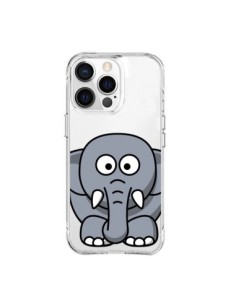 Cover iPhone 15 Pro Max Elefante Animale Trasparente -...