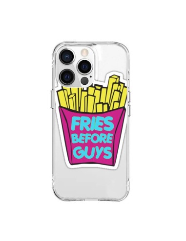 Cover iPhone 15 Pro Max Fries Before Guys Patatine Fritte Trasparente - Yohan B.