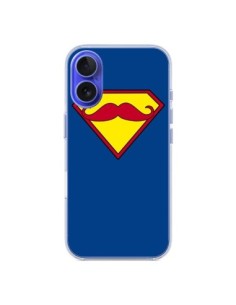 Cover iPhone 16 Super Moustache Movember Superman -...
