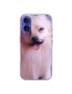 Coque iPhone 16 Clyde Chien Movember Moustache - Bertrand...