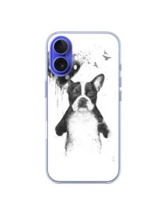 Cover iPhone 16 Amore Bulldog Cane My Heart Goes Boom -...