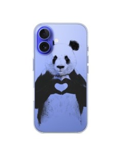 iPhone 16 Case Panda All You Need Is Love Lion - Balazs...