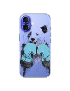 Coque iPhone 16 Winner Panda Gagnant Transparente -...