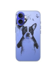 Cover iPhone 16 Amore Bulldog Cane Trasparente - Balazs...