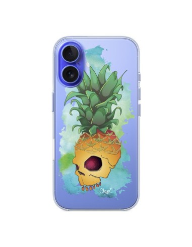 Cover iPhone 16 Crananas Teschio Ananas Trasparente - Chapo