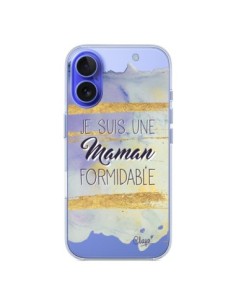 Coque iPhone 16 Je suis une Maman Formidable Violet...