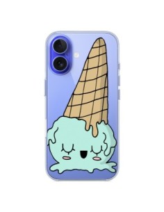 iPhone 16 Case Ice cream Summer Overthrown Clear -...