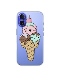 Coque iPhone 16 Ice Cream Glace Summer Ete Cerise...