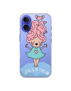 Cover iPhone 16 Amore Is In The Air Ragazzina Trasparente...