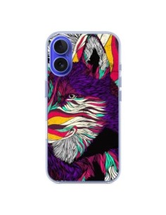 Cover iPhone 16 Husky Cane-Lupo Colorato  - Danny Ivan