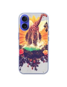 Coque iPhone 16 Girafflower Girafe - Eleaxart