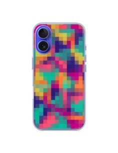 Cover iPhone 16 Mosaico Esotico Pixels Azteco - Eleaxart