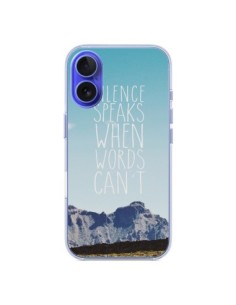 Coque iPhone 16 Silence speaks when words can't paysage -...