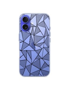 Cover iPhone 16 Linee Griglia Triangles Grid Astratto...