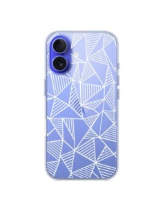 Cover iPhone 16 Linee Griglia Triangles Grid Astratto...