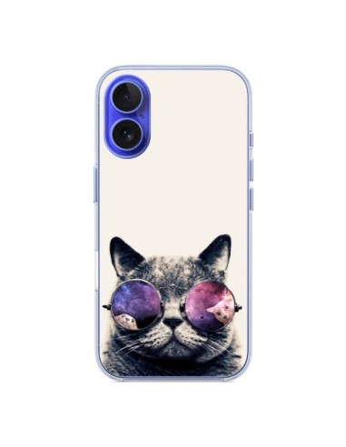 Cover iPhone 16 Gatto con gli occhiali- Gusto NYC
