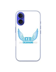 Coque iPhone 16 CEO Chief Encouraging Officer Bleu - Shop...