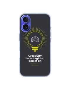 Coque iPhone 16 Creativity is contagious, Einstein - Shop...