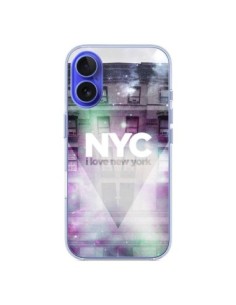 iPhone 16 Case I Love New York City Purple Green - Javier...