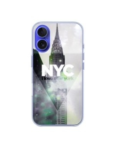 iPhone 16 Case I Love New York City Grey Purple Green -...