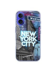 iPhone 16 Case New York City Skyscrapers Blue - Javier...