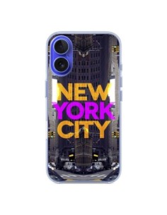 Coque iPhone 16 New York City Orange Violet - Javier...