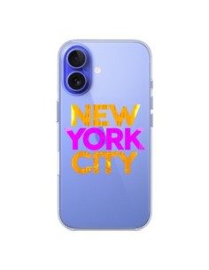 Coque iPhone 16 New York City NYC Orange Rose...
