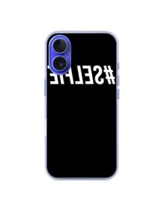 Cover iPhone 16 Hashtag Selfie Bianco Rovesciato -...