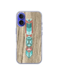 iPhone 16 Case Totem Tribal Aztec Wood Wood - Jonathan Perez