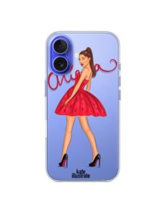 Cover iPhone 16 Ariana Grande Cantante Trasparente -...