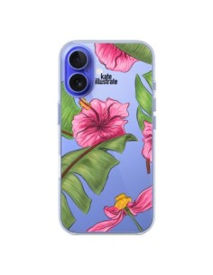 Coque iPhone 16 Tropical Leaves Fleurs Feuilles...