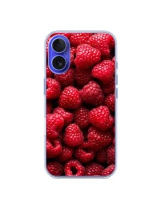 Coque iPhone 16 Framboise Raspberry Fruit - Laetitia