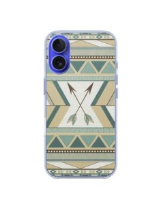 Cover iPhone 16 Aztec Pattern Arrows Freccia Azteco...
