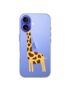 Coque iPhone 16 Girafe Giraffe Animal Savane Transparente...