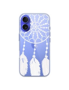Coque iPhone 16 Attrape Rêves Blanc Dreamcatcher...