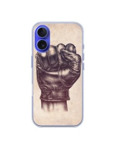 Cover iPhone 16 Fight Poing Cuir Pugno Combattimento...